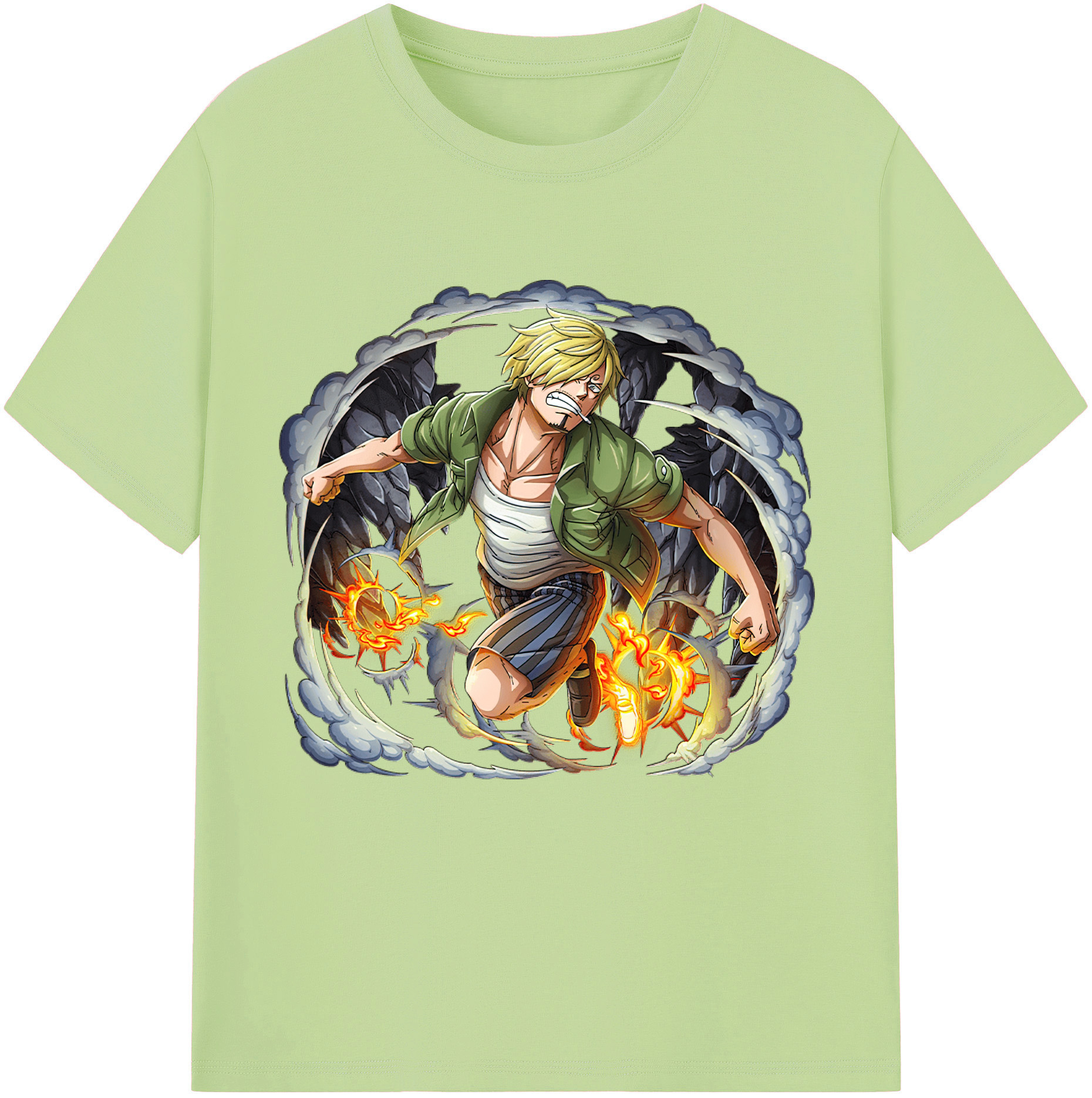 ワンピース サンジ ONE PIECE Sanji 綿100％半袖Tシャツ（フロントプリント）